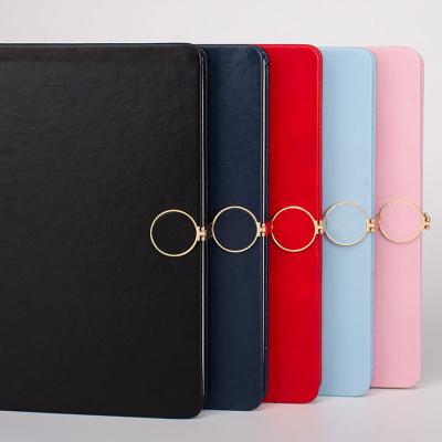 China Custom high quality custom printed leather hardcover book logo PU a5 cover note book with magnetic buckle for sale