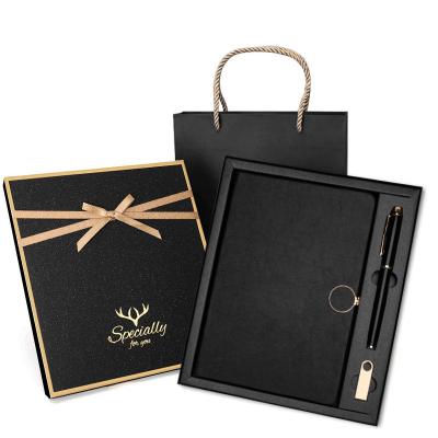 China Hardcover A5 Leather Hardcover Notebook Company Customized Logo, Pattern and Size Planner Notebook Gift Box for sale