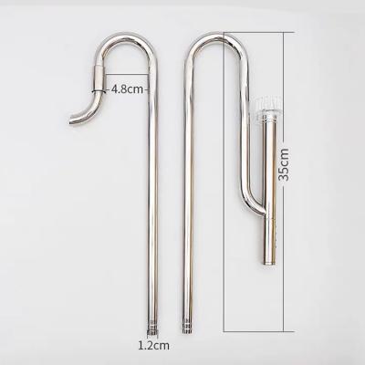 China Viable Stainless Steel Aquarium Outlet/Intake Glass Water Pipe for sale