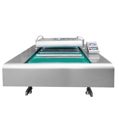 China Save energy DZ-1100 continuous rolling vacuum packing machine for vegetable, rice, meat, with 1100mm sealer double sealed for sale