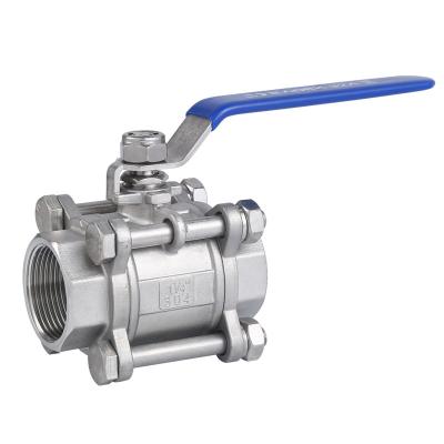 China General Professional manufacturing of low-pressure manual three piece industrial 304/316 ball valve for sale