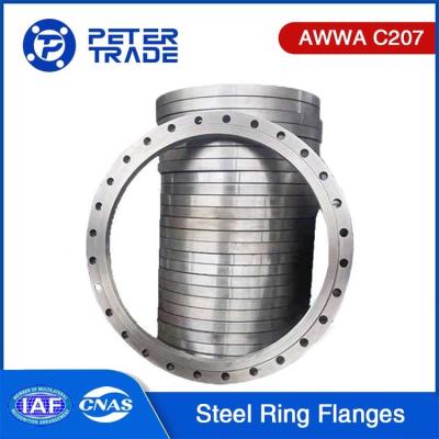 Chine Acier au carbone / acier inoxydable AWWA C207 Classe E Flange d'anneau en acier 275PSI 100MM à 3600MM pour les services d'aqueduc à vendre