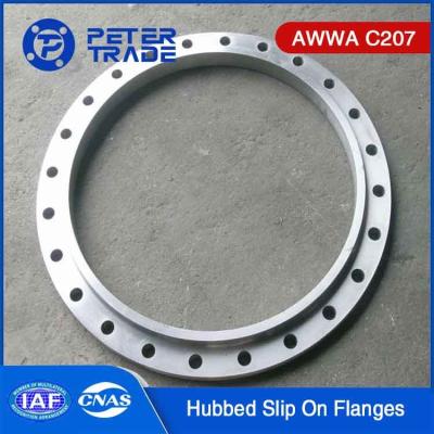 Cina AWWA C207 Flanges standard di tubi in acciaio di grandi dimensioni di classe E 275 PSI Hubbed Slip On Flange per servizi idrici in vendita