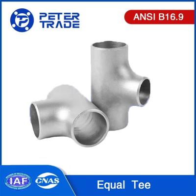 China ASME B16.9 Rohr aus Edelstahl mit gleichem Tee / geradeem Tee mit NPS 1/2 bis NPS 48 zu verkaufen