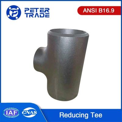 China ASME B16.9 Tees desiguales/ajuste de tubo de reducción SCH5 SCH10 SCH20 Pintura negra Acero al carbono ajuste de tubo de reducción en venta