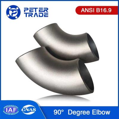 China 3D Radius ASME B16.9 4 inch roestvrij staal buis Fitting ASTM A403 90 graden Elbow Te koop