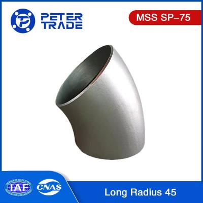 China MSS SP-75 Butt-Weld-Rohrverbindungen WPHY 45 Grad Ellbogen Längen Radius NPS 16 bis NPS 60 zu verkaufen