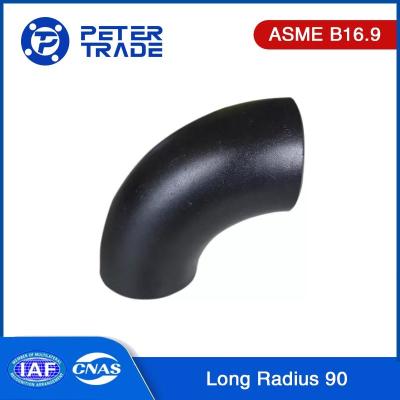 China ASME B16.9 ASTM A420 1/2'-48' de acero al carbono soldadura de trasero 90 grados radio largo del codo en venta