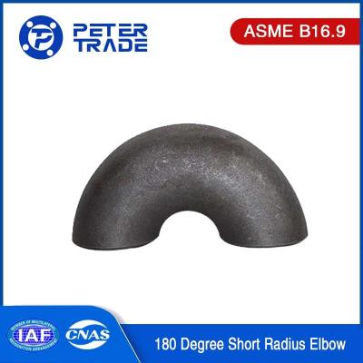 China ASME B16.9 ASTM A420 WPL6 Butt weld/ naadloze 180 graden korte straal elleboog terugbuiging Te koop