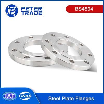 China BS4504 PN40 Flanges de chapa de acero al carbono PL RF Cara elevada DN10 - DN600 Código 101 para la industria de la calefacción y la energía en venta