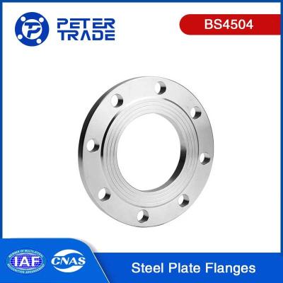 China BS4504 CODE101 PN6 A105/Q235/A350 LF2 Zwarte verf Carbon Steel Plate Flange Voor sanitaire / HVAC toepassingen Te koop