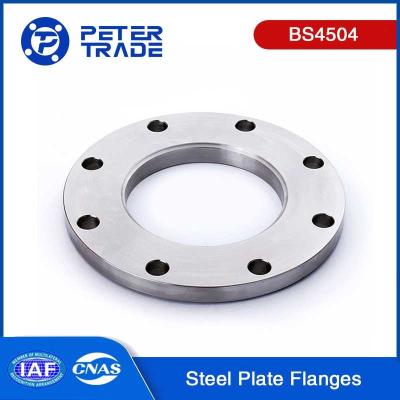 China BS4504 CODE101 PN2.5 Flange de placa de acero al carbono PL RF cara elevada DN10 a DN2000 para la industria de la calefacción en venta