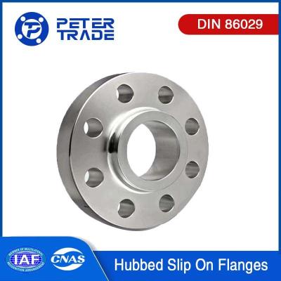 Κίνα Φλάντζες Slip On DIN 86029 Slip On Flanges Hub PN 10 Φλάντζες από χάλυβα άνθρακα Slip On A105 για αγωγούς πετρελαίου και φυσικού αερίου προς πώληση