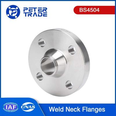 Chine Flanges de cou de soudure en acier au carbone de 4 pouces BS4504 Cou de soudure face soulevée Flanges WNRF PN 25 Code 111 pour l'industrie pétrolière et gazière à vendre