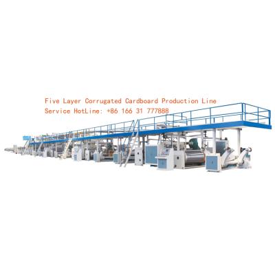 China Full Automatic Hotels 1800-5-120 LAYER CORRUGATED CARDBOARD PRODUCTION LINE for sale