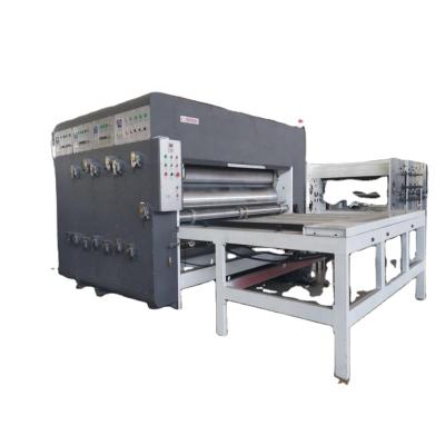 China Corrugated cardboard box printing semi automatic corrugated cardboard flexp printing slotting die cutting machine with stacker for sale