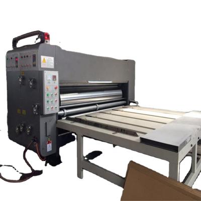 China Corrugated cardboard box printing semi automatic corrugated cardboard flexp printing slotting die cutting machine with stacker for sale