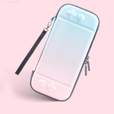 China For Nintendo Switch New Arrivals Cute Blue Pink Macaron Gradient Carrying Case Bag With Holder For Nintendo Switch for sale