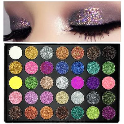 China Free Sample OEM Odd Waterproof Palette Dombres One Paupieres Accent Sombras 35 Colors Paleta De Sombra Eyeshadow PaletteFree Makeup Sample for sale