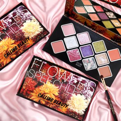 China Waterproof 11 Colors Waterproof Makeup Vegan Organic Eyeshadow Palette Double Dye Shadow Pearlescent Variety Glaze Makeup Vegan Eyeshadow Palette for sale