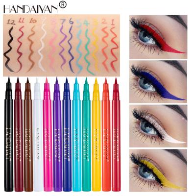 China Factory Wholesale Delineador De Ojos Waterproof Colored Cosmetics Makeup Eyeliner Liquid Long Lasting Waterproof Eyeliner for sale