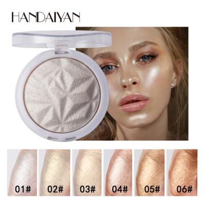 China Resaltadores OEM Resaltadores Single Highlight Waterproof Makeup Iluminadores Shimmer Pressed Powder Private Label 6 Colors Highlighter Bar Palette Makeup for sale