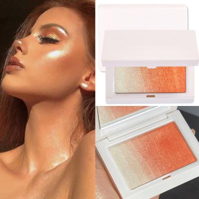 China Iluminadores Waterproof Makeup Simple Shimmer Pressed Textmarker Powder Private Label 6 Colors Marcador De Texto Palette Highlight Makeup for sale