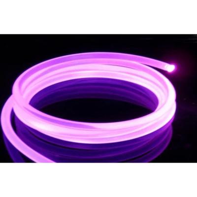 China Controller Side Optic Optical Fiber Glow Plastic Glow RGB Lighting Side Fiber Optic Lighting for sale