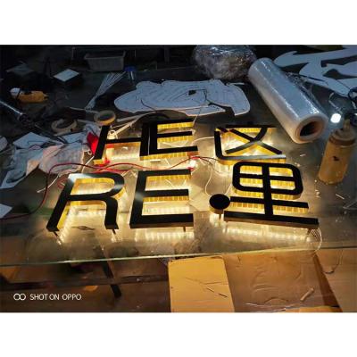 China Buildings Customize Production 3D Letter Backlit Illuminated Metal Character for sale