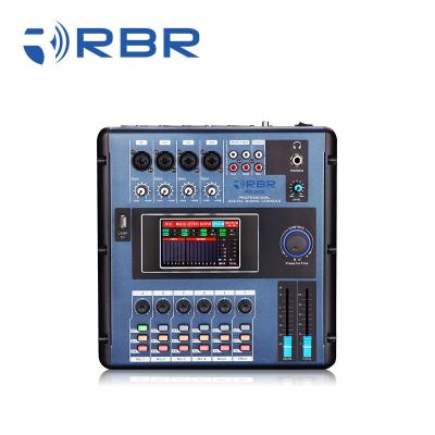 China Model R008 Six Channel Touchable Display LCD Digital Audio Mixer for sale