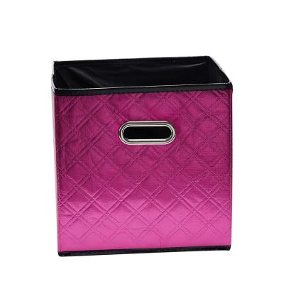 China Free sample custom universal collapsible hot sale fabric storage cube boxes viable kids play storaeg box for sale