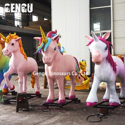 China 3D Artificial Steel Animatronic Unicorn Steel Animal Model For Sale for sale