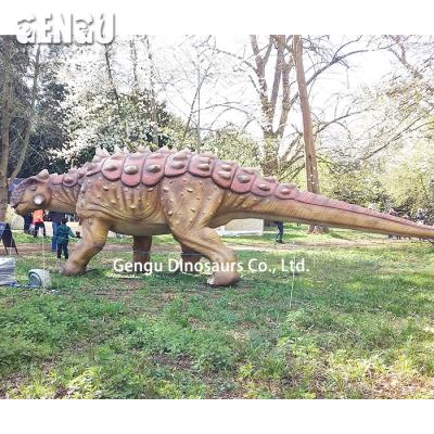 China Dino Park Dino Park Kids Fiberglass Life Size Ankylosaurus for sale