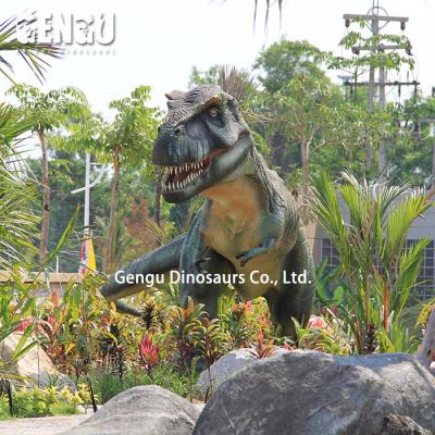 China Outdoor Steel Playground Fiberglass Dinosaur Steel Statue For Sale for sale