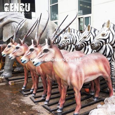 China Outdoor Handmade Outdoor Playground Playground Statue Fiberglass Animal Deer Sculpture for sale