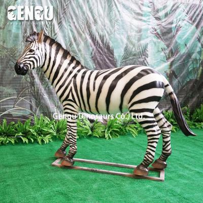 China Outdoor Outdoor Playground Zebra Statue Fiberglass Artificial Animals Playground For Amusement Park for sale