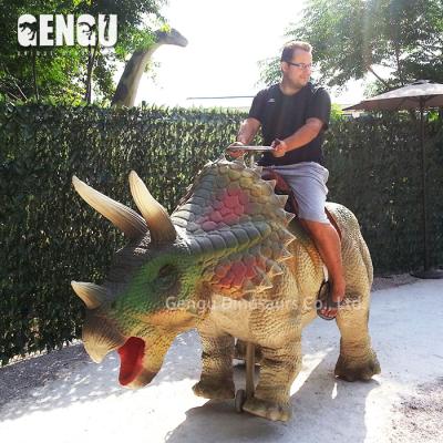 China Amusement Park Coin Operated Life Size Animatronic Dinosaur Ride for sale