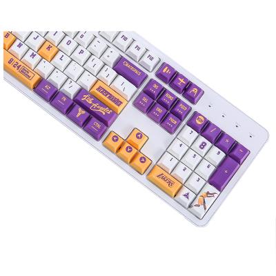 China Artisan Keycaps Machanical Keyboard 115keys NBA lakers NBA basketball dye sublimation PBT keycaps for sale