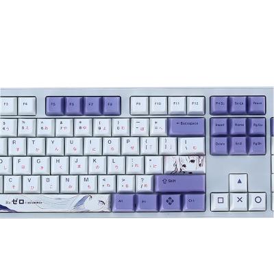 China Flip heavy duty AiLiMiya animation keyboad sublimation root pbt texts double shot heavy duty Japanese keycap mechanical keycaps for sale