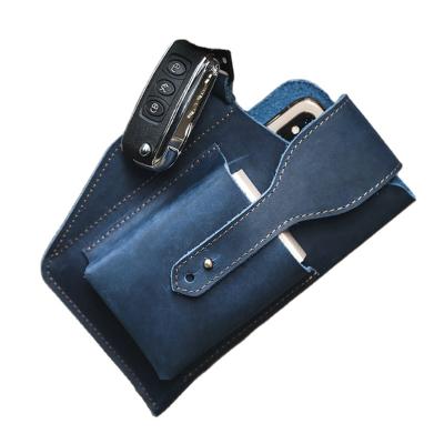 China 2021 Waist Anti-Drop Anti-Drop Leather Cell Phone Bags Cowboy Western Style Phone Multifunctional Pockets Gun Bags Retro Leather Belt Pouches for sale