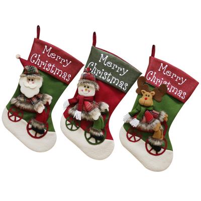 China Wholesale Bulk Christamas Home Decoration Promotion Christmas Stockings Decorations for sale