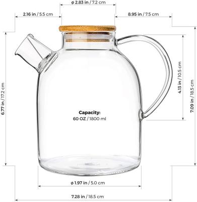 China Viable New Products Glass Handle Borosilicate Glass Teapot Warmer for sale