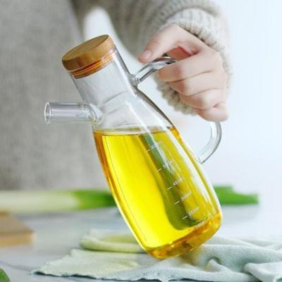 China Hot Sale 500ml Stocked Borosilicate Soy Sauce Vinegar Olive Oil Glass Bottle For Kitchen for sale