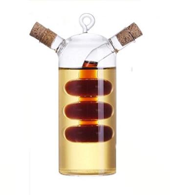 China Round 500ml Stocked Glass Olive Oil Bottle Vinegar Sauce Bottle For Oiler Condiment Serve Condiment for sale