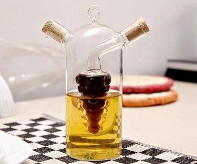 China High Quality Eco-Friendly Hand Made Blown Borosilicate Stocked 2 In 1 Oil Vinegar Bottle for sale