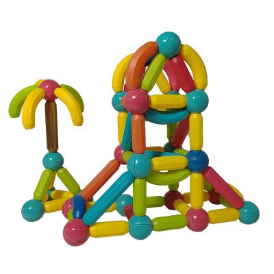 China RuiQiang Plastic Factory Magnetic Balls And Rods Set Magnetic Building Set Magnetic Balls And Sticks Featuring Safe Rod Stacking Toys for sale