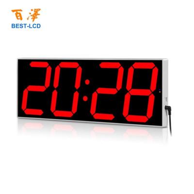 China Smart LED Digital Clock Large LED Wall Clock Display with Remote Control/WiFi Control via Internet and Multifunctional Countdown Timer for sale