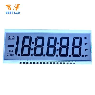 China Electronic Scale Custom Size Monochrome LCD Screen 6 Digits 7 Segment TN LCD Panel For Electronic Scales for sale