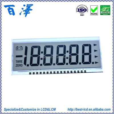 China Transflective 4/5/5.5/6 Digits 7 To 12 Hour 3.0V Segment LCD Display For Doctor/Weighing /Industrial Electronic Scale BZTN60152 for sale