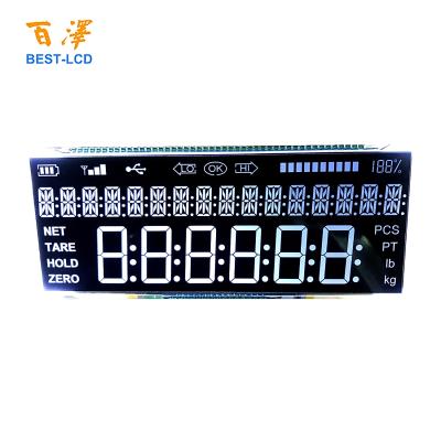 China Electronic Scales Weighing Newly Customized Instruments FSTN VA Segment LCD Display With Yellow Red Green White Backlight For Weighing Scales for sale